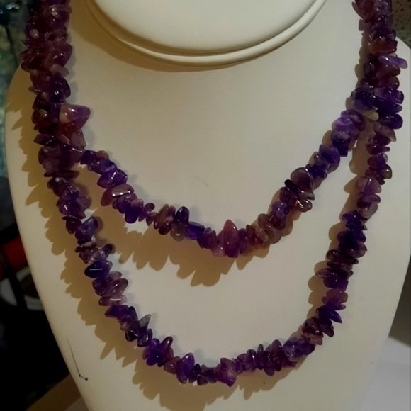 Amethyst Endless Chip Necklace - Picture 1 of 4